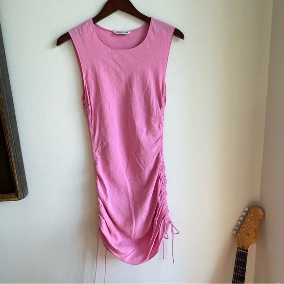 Amanda Uprichard Nessa Ruched Sheath Dress Pink Size S - Picture 9 of 12